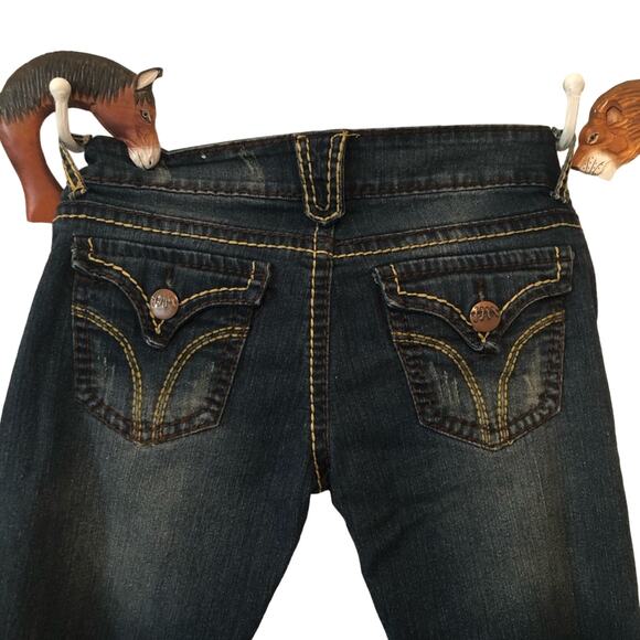 V.I.P. Distressed Cropped Denim Jeans-size 7/8 - Picture 2 of 7